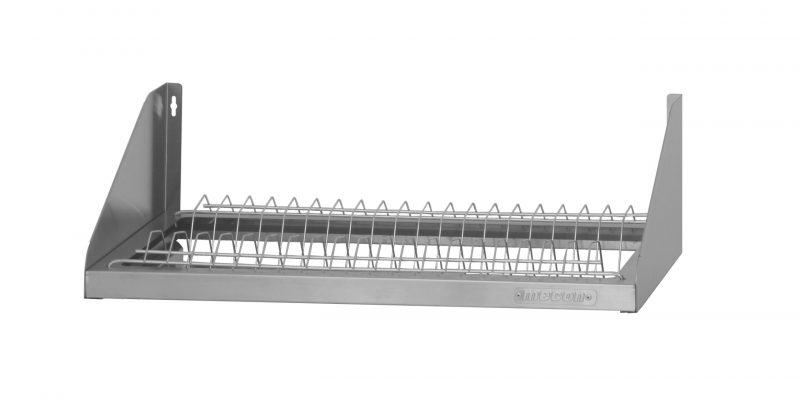Полка для сушки посуды ПСПб - 600*300*180 "Base", цинк, сетка "тарелки" (без поддона)